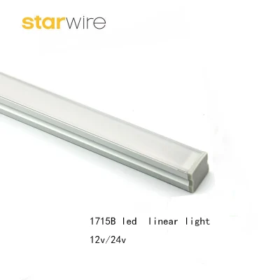 1715 15,8 W 10 W 5 W /M Pequena Lente Quadrada Montada em Superfície Iluminação Linear LED de Alumínio